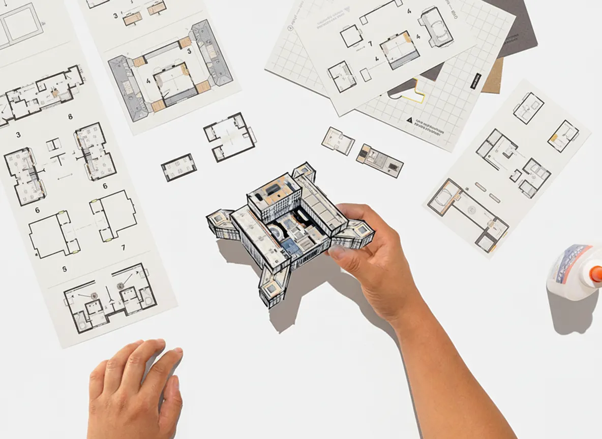 Machete 3D puzzle din hârtie inspirate din arhitectura României
